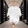 Heavy national trend new trendy brand printed men's short-sleeved T-shirt summer hot style trendy casual round neck T-shirt