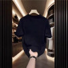 Heavy national trend new trendy brand printed men's short-sleeved T-shirt summer hot style trendy casual round neck T-shirt