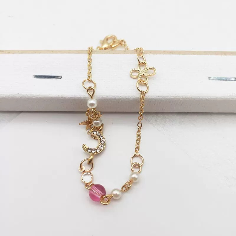 Popular star and moon bracelet for women, niche design, high-end bracelet, Korean version, trendy Internet celebrity, fashionable and elegant