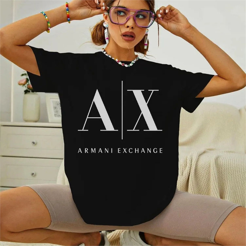 Cross-border European code European station pure cotton short-sleeved T-shirt women's summer new loose casual simple letter printing trend