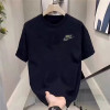 Ouma cross-border foreign trade heavyweight pure cotton short-sleeved T-shirt men's summer new high-end fashion brand loose round neck trend