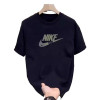 Ouma cross-border foreign trade heavyweight pure cotton short-sleeved T-shirt men's summer new high-end fashion brand loose round neck trend