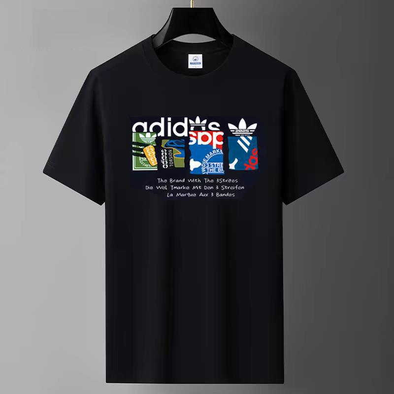 Exclusively for cross-border short-sleeved T-shirts for men, 2026 new summer pure cotton round neck, fashionable, loose, casual and breathable