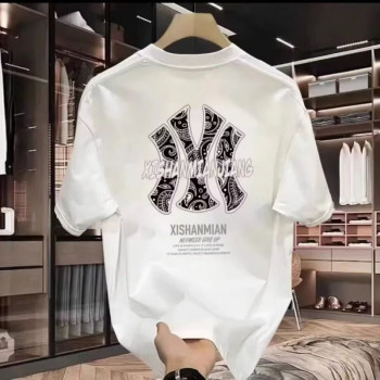 European code cross-border 2026 new summer heavy cotton T-shirt men's American fashion brand loose and casual