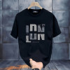 Cross-border European cotton summer combed cotton short-sleeved T-shirt men's 2026 new 220G heavy double yarn trendy brand wide