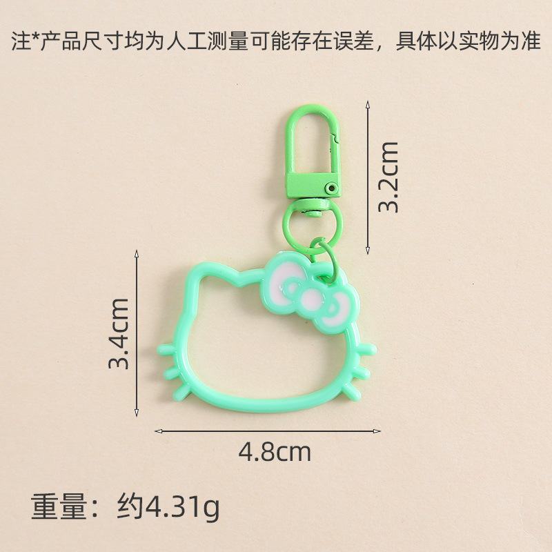 Creative cartoon KT cat bow keychain pendant cute female bag diy decoration small gift jewelry wholesale