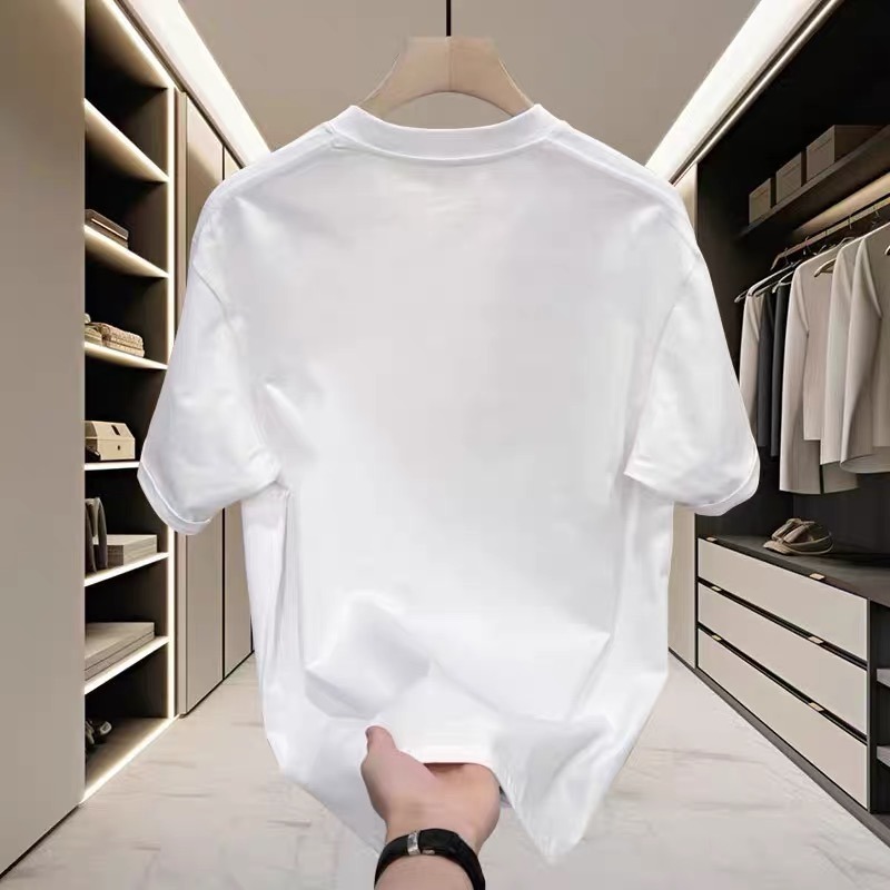 European code cross-border European and American trendy brand short-sleeved ins summer new men's printed T-shirt trendy men's and women's versatile round neck body