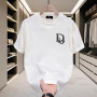 European code cross-border European and American trendy brand short-sleeved ins summer new men's printed T-shirt trendy men's and women's versatile round neck body
