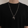 2022 new cross necklace for men, luxury niche hip-hop brand pendant design, high-end female ins