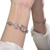 Flash Diamond Kltty Cat Bracelet Women's New Niche High-end Cute Fairy Trend Bracelet
