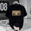 European code popular cross-border heavyweight 230g new summer cotton men's short-sleeved T-shirt trendy loose clothes trendy brand leisure