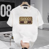 European code popular cross-border heavyweight 230g new summer cotton men's short-sleeved T-shirt trendy loose clothes trendy brand leisure