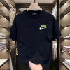 Europe's popular 2026 spring and summer new couple's wear pure cotton short-sleeved tops trendy special niche design half