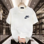 Europe's popular 2026 spring and summer new couple's wear pure cotton short-sleeved tops trendy special niche design half