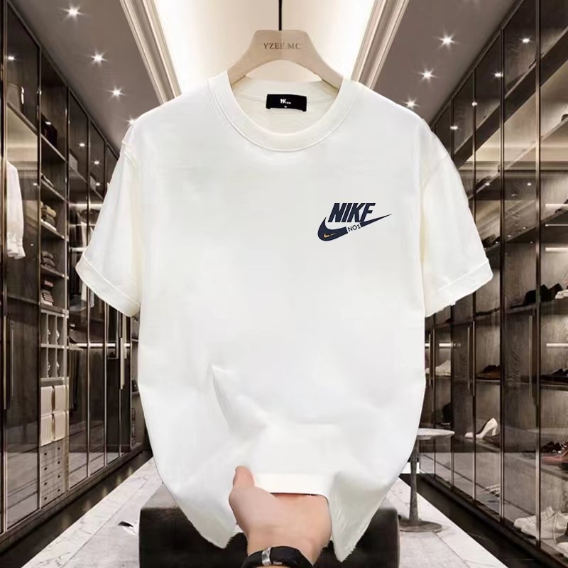 Europe's popular 2026 spring and summer new couple's wear pure cotton short-sleeved tops trendy special niche design half