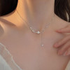 Eight-pointed star spliced ​​pearl necklace women's light luxury niche clavicle chain 2022 new style simple and high-end accessories