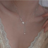Eight-pointed star spliced ​​pearl necklace women's light luxury niche clavicle chain 2022 new style simple and high-end accessories