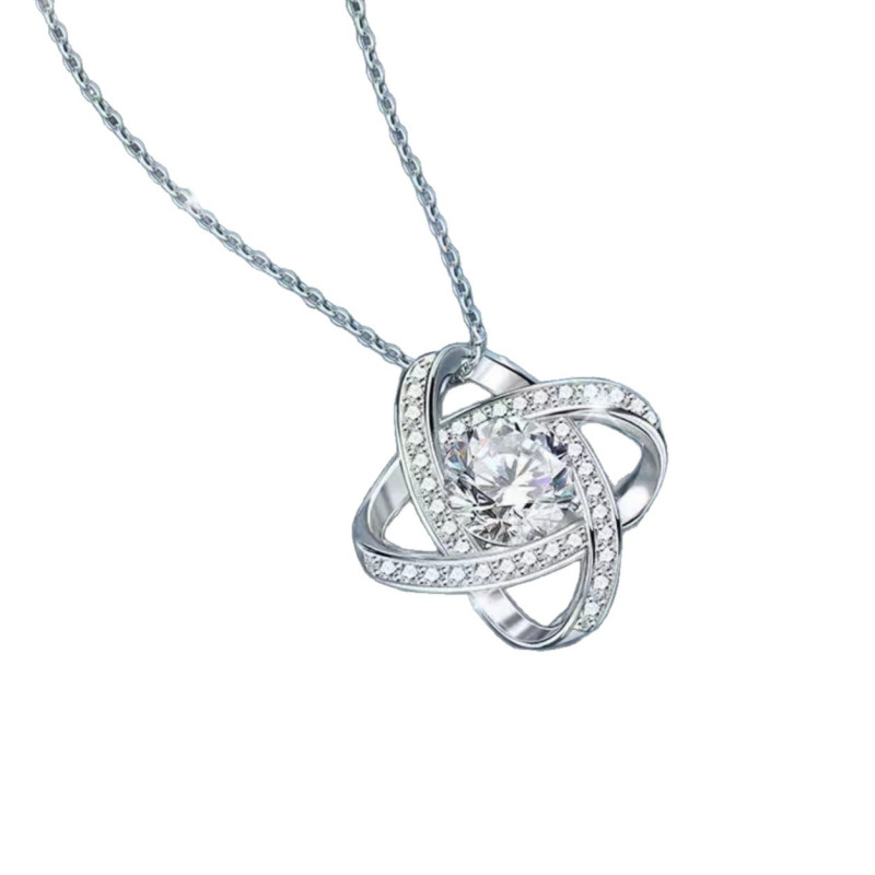 Four-leaf clover necklace women's European and American light luxury niche design clavicle chain 2025 new style