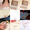Korean style fashion geometric necklace for women ins cold style splicing clavicle chain sweater chain