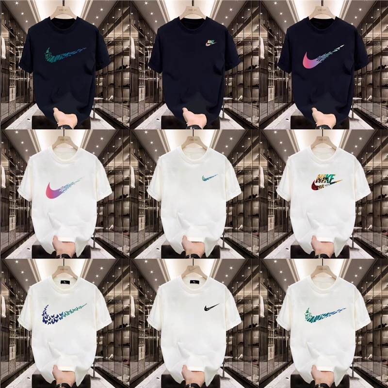 European code cross-border heavyweight 200g men's cotton short-sleeved T-shirt new summer trendy brand round neck half-sleeved versatile and loose