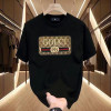 Source heavyweight pure cotton trendy brand printed men's short-sleeved T-shirt summer hot trend handsome loose T-shirt