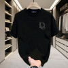 Exclusively for cross-border summer new pure cotton men's Korean style casual and versatile round neck short-sleeved T-shirt, pure cotton, light luxury and handsome