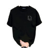 Ouma cross-border cotton 2026 new summer double yarn combed men's short-sleeved T-shirt loose and trendy