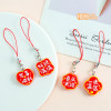 New Year Good Luck Word Plates Blessings Keychains Festive and Auspicious Texts DIY Pendants Holiday Gift Ornaments Wholesale