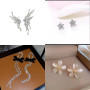 New long bow tassel earrings high-end retro slim earrings
