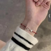 Six-pointed star clover red bracelet simple adjustable ins niche versatile red rope sister bestie bracelet