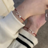 Six-pointed star clover red bracelet simple adjustable ins niche versatile red rope sister bestie bracelet