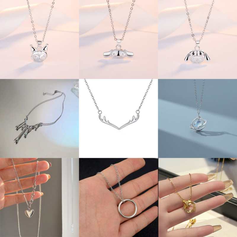 Small deer antler necklace female niche design pendant simple forest style clavicle chain temperament light luxury gift to girlfriend