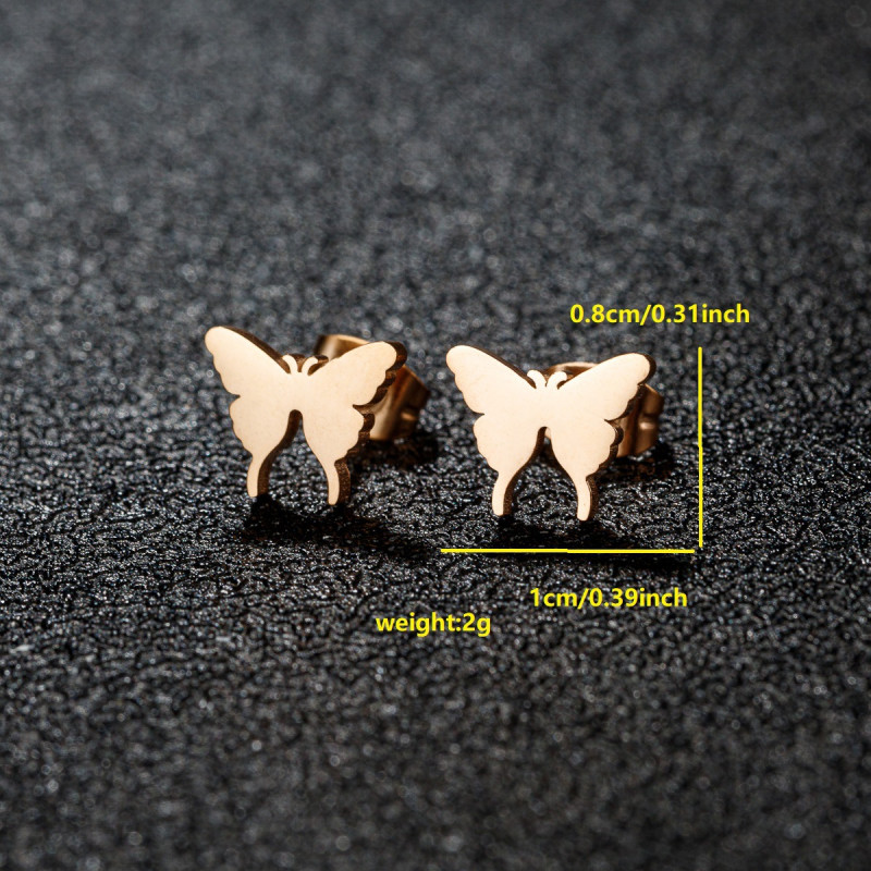 Foreign trade multi-style earrings INS fashion geometric simple small earrings stainless steel earrings factory direct sales in stock