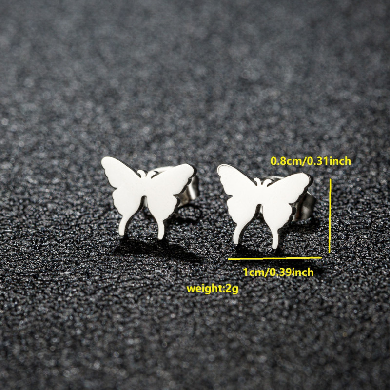 Foreign trade multi-style earrings INS fashion geometric simple small earrings stainless steel earrings factory direct sales in stock