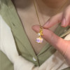 KY Milk Wants First Love Camellia Necklace Women's Light Luxury Niche Sweater Chain Clavicle Chain Design High-End Necklace Accessories