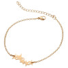 New fashionable stainless steel cut five-pointed star pendant INS simple women's adjustable bracelet hand jewelry