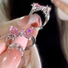 2026 new Korean version ins trendy temperament sweet niche versatile design ring daily commuting index finger ring