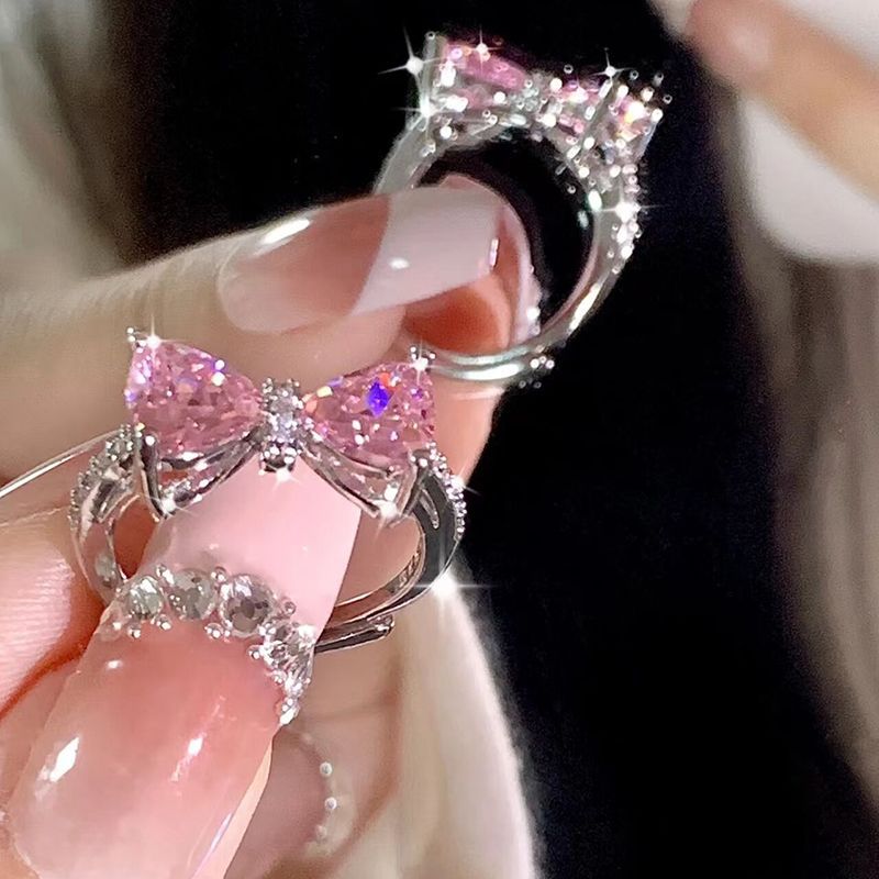 2026 new Korean version ins trendy temperament sweet niche versatile design ring daily commuting index finger ring