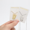 Stainless steel 18K gold electroplated necklace men's and women's light luxury cute animal cat pendant necklace spot wholesale
