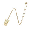 Stainless steel 18K gold electroplated necklace men's and women's light luxury cute animal cat pendant necklace spot wholesale