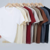 Pure cotton men's short-sleeved T-shirt men's summer casual loose youth five-point handsome top trendy men's T-shirt