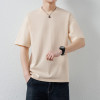 Pure cotton men's short-sleeved T-shirt men's summer casual loose youth five-point handsome top trendy men's T-shirt