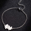 Versatile stainless steel bracelet niche design couple puzzle pendant men and women simple bracelet adjustable accessories