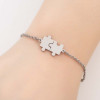 Versatile stainless steel bracelet niche design couple puzzle pendant men and women simple bracelet adjustable accessories