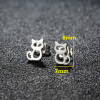 Cross-border new product stainless steel cut cute kitten rabbit hedgehog unicorn earrings sweet animal earrings