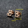 Cross-border new product stainless steel cut cute kitten rabbit hedgehog unicorn earrings sweet animal earrings