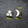 Cross-border stainless steel earrings, earrings for girls, niche tree of life, musical notes, butterfly mother holding her child, star and moon earrings