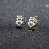 European and American fashion niche design stainless steel cutting geometric simple love-shaped earrings girls mini ear bone nails