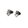 European and American fashion niche design stainless steel cutting geometric simple love-shaped earrings girls mini ear bone nails