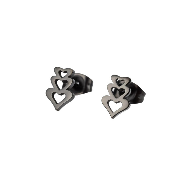 European and American fashion niche design stainless steel cutting geometric simple love-shaped earrings girls mini ear bone nails